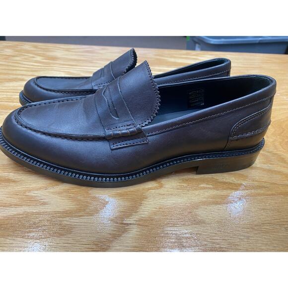 Vinny's Townee Penny Brown Leather Loafers Womens Round Moc Toe Size 42 (L1) - Picture 6 of 8